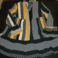 NWOT Womens Sz M Shein Long Sleeved Knee Length Dress w Flounce Sleeves, Runs About One Size Larger 