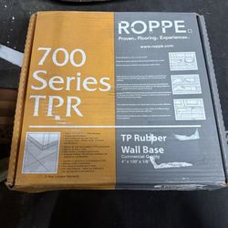 ROPPE 700 Series Brown 4"x1/8" x 120 ft Thermoplastic Rubber Wall Cove Base Coil