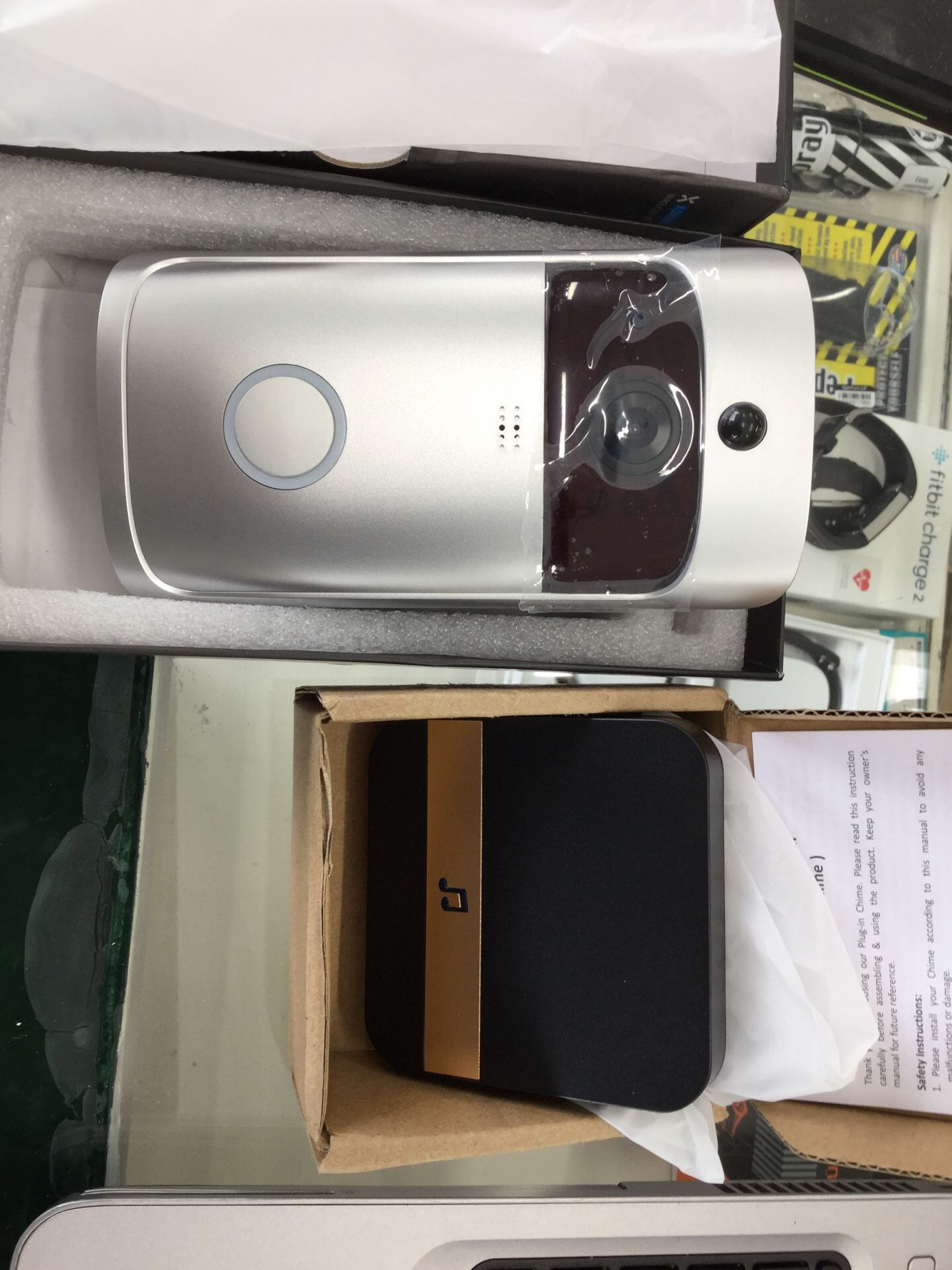 X Smart home wireless home wireless video doorbell silver opened box