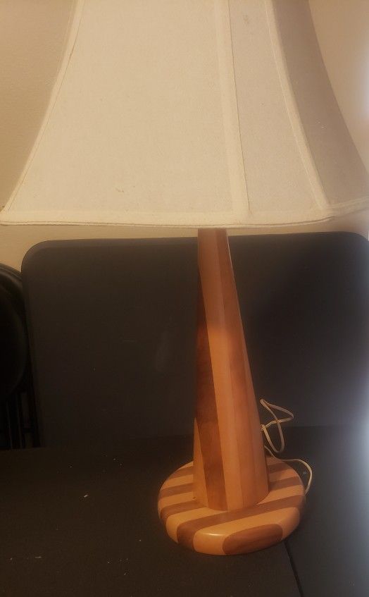 Mid Century Modern wood taper Lamp