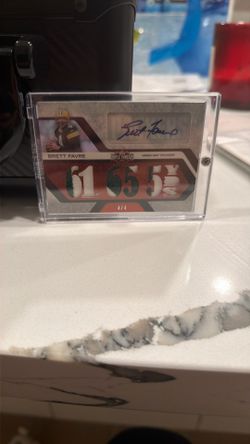 Brett Farve 4/4 Triple Threads Patch Auto