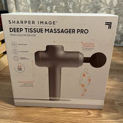 NEW SHARPER IMAGE DEEP TISSUE MASSAGING GUN WITH CHARGER AND ATTACHMENTS.  😊.  WAS $250 (SEE AD). NOW $50 🔥🔥🔥