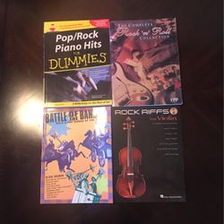 4 Rock & Pop Music Books For Piano Vocals Chords Violin