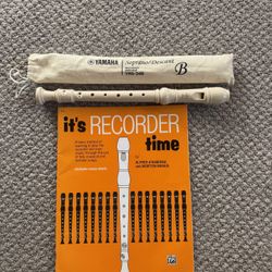 Plastic Soprano Recorder With Book