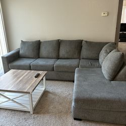 Sectional And Coffee Table 