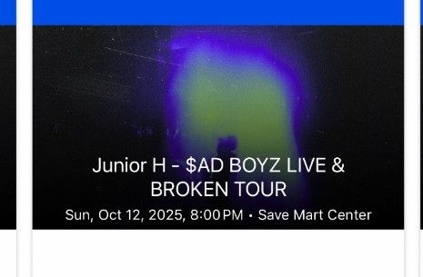 4 Tickets To Junior H Concert 