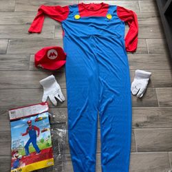 Super Mario Bros Costume Size Adult  L XL (42-46)