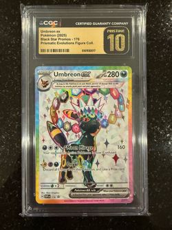 🌙 Umbreon ex #176 CGC Pristine 10 – Prismatic Evolutions 🔥🔥