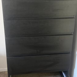 Black 4 Drawer Dresser