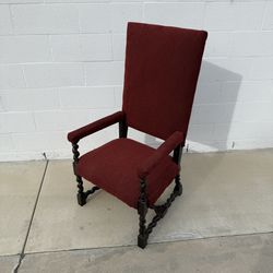 French Walnut Tall Back Armchair