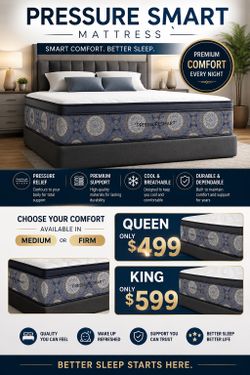 🔥 PRESSURE SMART MATTRESS SALE! 🔥