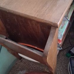 Old Phone And Magazine Table