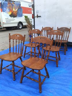 6 ~ Ethan Allen Maple Birch Dining Chairs