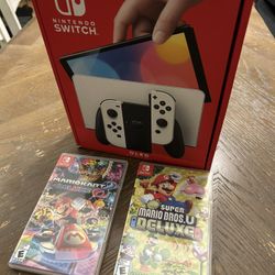 Nintendo Switch – OLED Model With White Joy-Controler