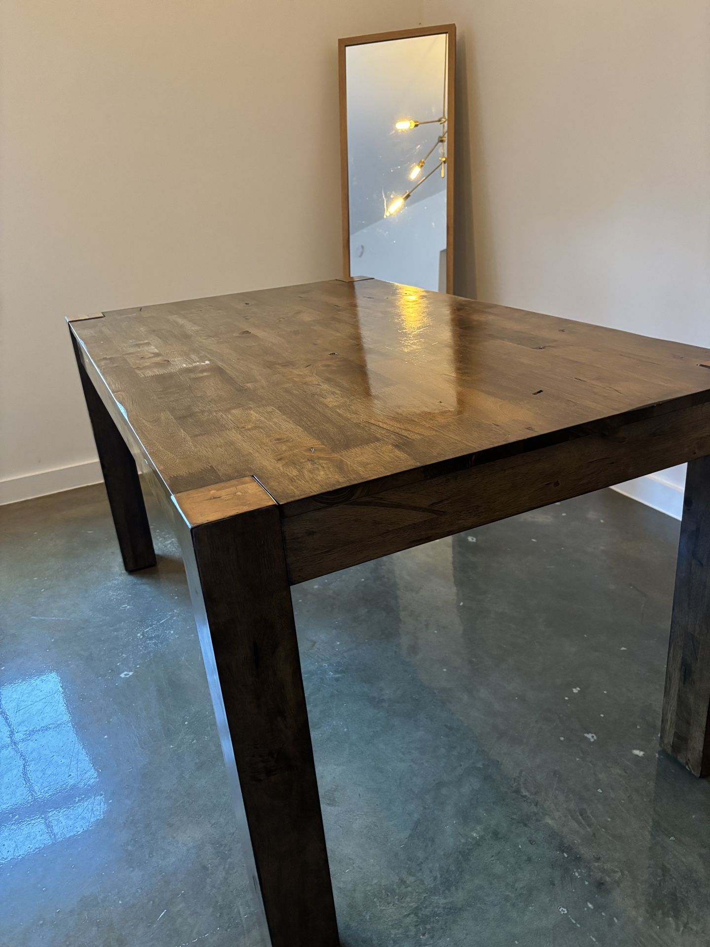 58 Inches Very. Sturdy Dinning Table Including Two Benches