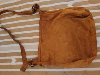Vintage Leather Crossbody Bag Cognac Tan Boho Unisex