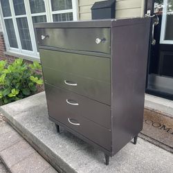 Black Bassett Hardwood Dresser MCM MIDCENTURY