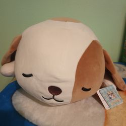 New Livheart Sleeping Brown Dog 14" Plush HTF Stuffed Animal Super Soft NWT