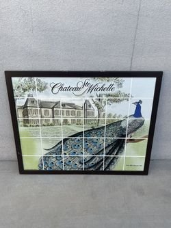 Chateau ste michelle Wine Tile Art Advertisement 