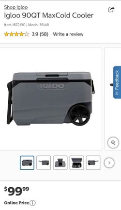 Igloo 90QT MaxCold Cooler $70