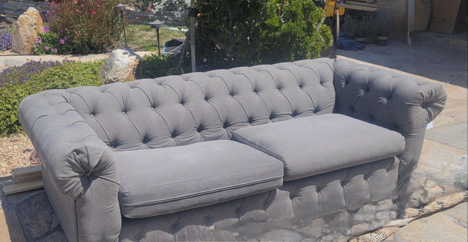 POTTERY BARN TUFTED SOFA
