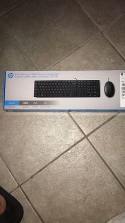 New HP Wired Desktop 320MK Mouse and Keyboard