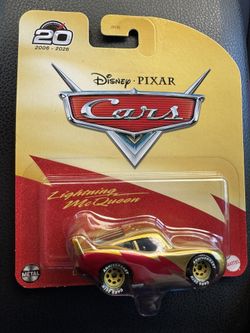20th Anniversary Gold Lightning McQueen 1:55 Diecast