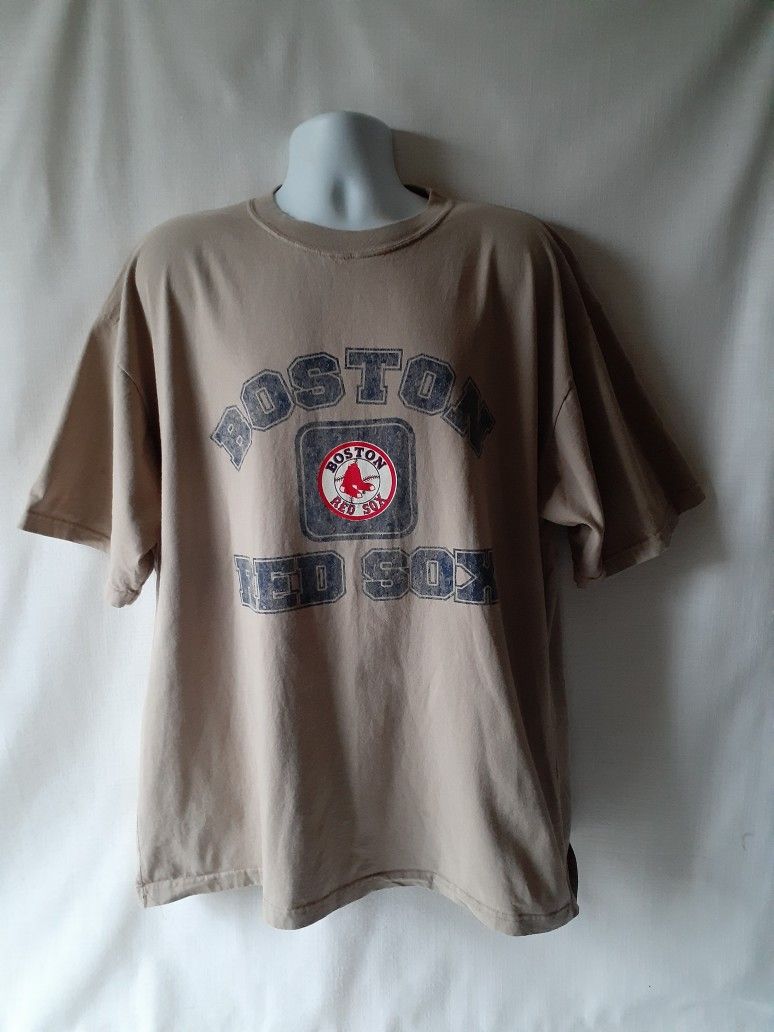 Boston Red Sox men's beige short sleeve graphic t-shirt size XL