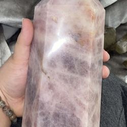 5lbs Lavender Rose Quartz Crystal Tower
