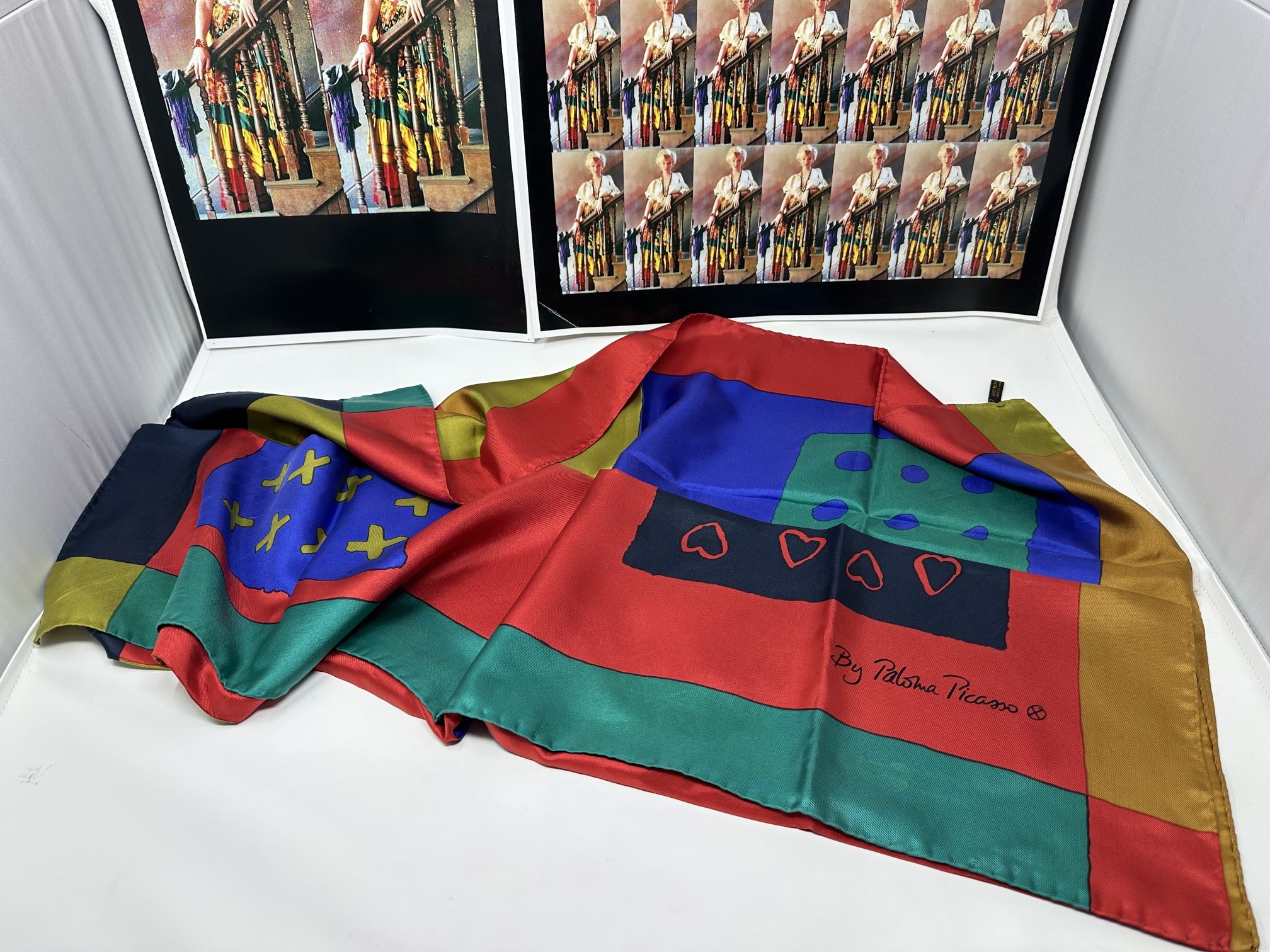 80s Black Silk Scarf with Fringe Velvet Velour Goth Accessories Headscarf Shawl