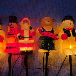Hofert’s Lighted Lawn Stakes Blow Molds-Vintage Christmas