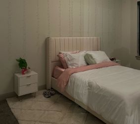 Queen sized bed frame + mattress