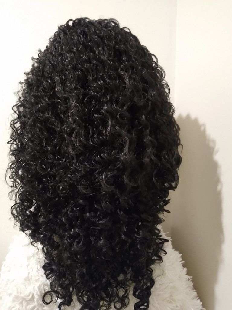 Free Parting Human Hair Blend Lace Front Wig 