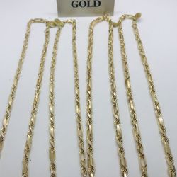 Brand New! 14K Solid Milano Chains!