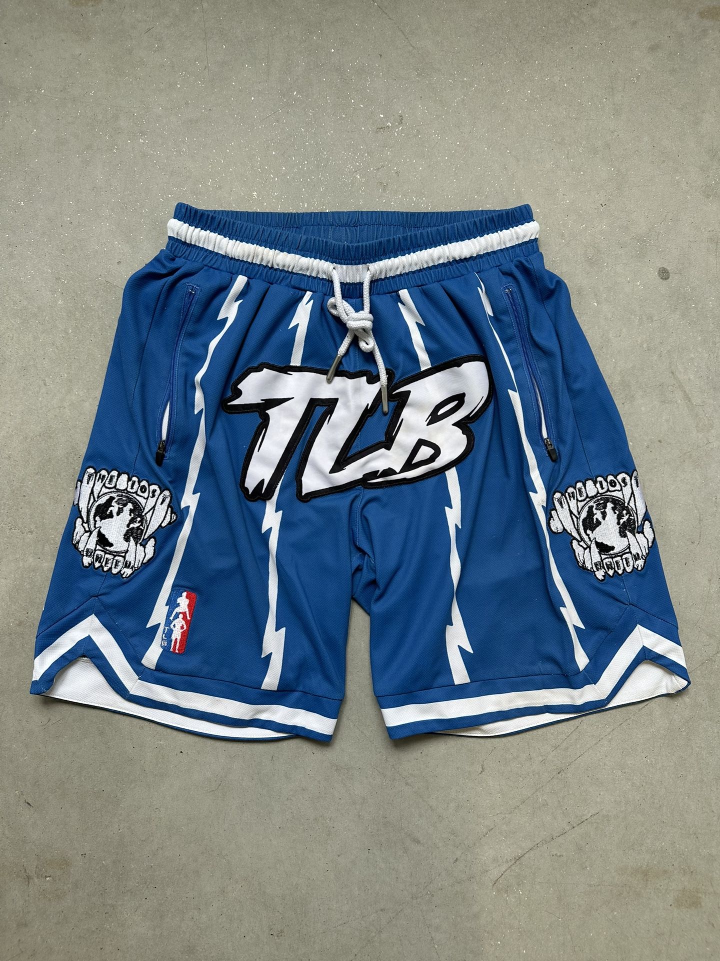 The Lost Breed TLB Stay Hungry Stay Focused Blue Retro Shorts 2018 (S) Small