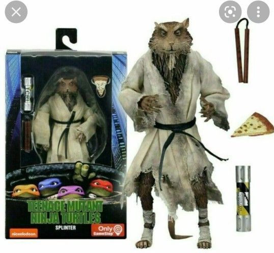 NECA Teenage Mutant Ninja Turtles TMNT Splinter Gamestop Exclusive 6" Inch Figure