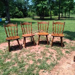 Four Piece Wood Chairs