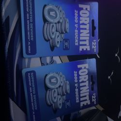 Selling X2 Fortnite 2800 V-Bucks cards 