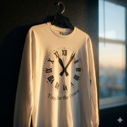 XL white gildan custom  vinyl design long sleeve shirt