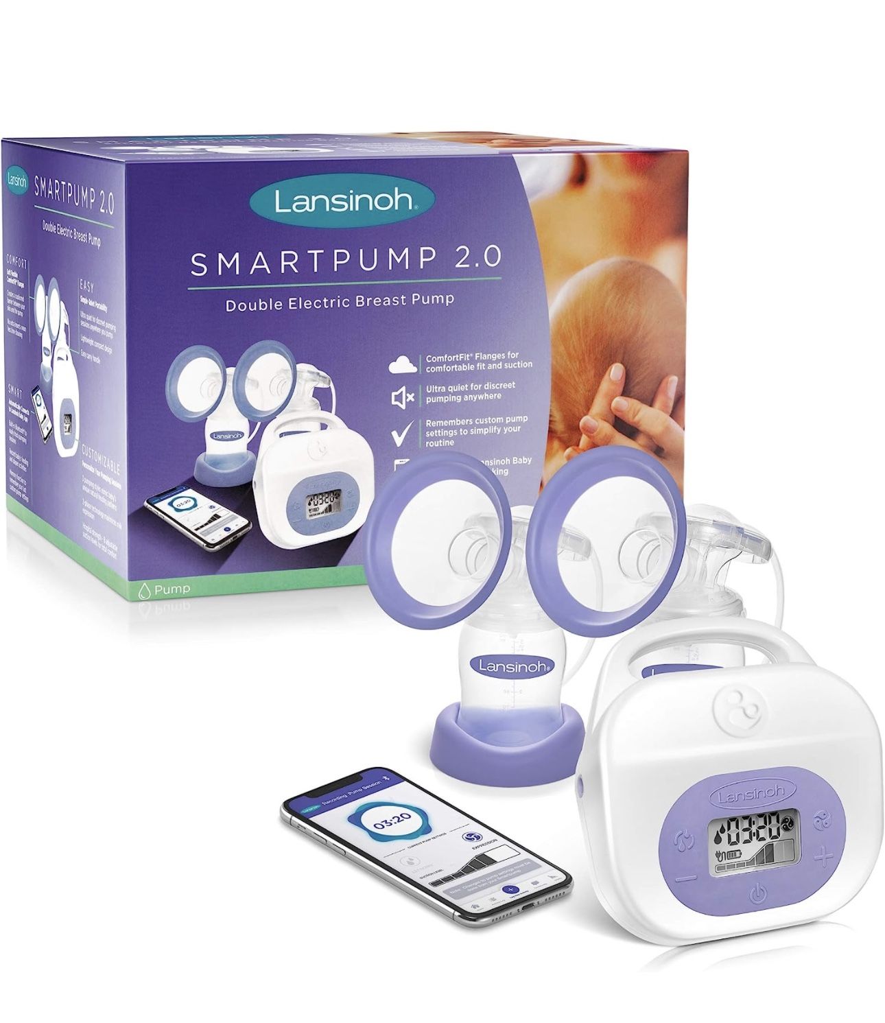 New Lansinoh Double Electric Breast Pump 2.0