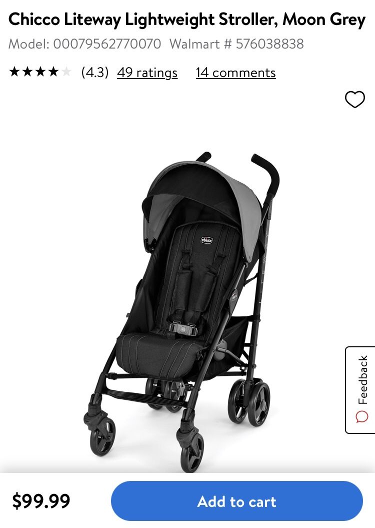 Chicco liteway top stroller walmart