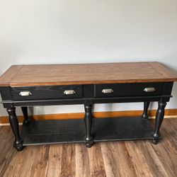 American Signature Today’s Antiques Wooden 2 Drawer Sofa Table 58”x18”x29”