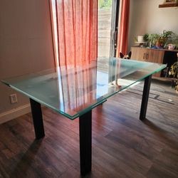 Glass Dania Expandable Dining Room Table 