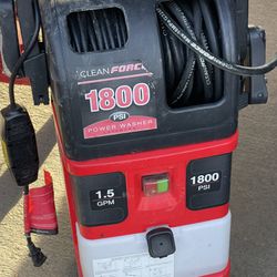 Clean Force 1800-PSI Power Washer with Hose and Wand