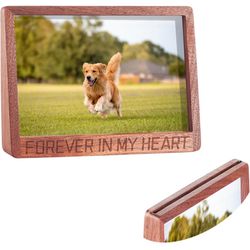 Dog Memorial Picture Frame, Cat Remembrance Picture Frame, Solid Wood Pet Frames Memorial for Dogs and Cats