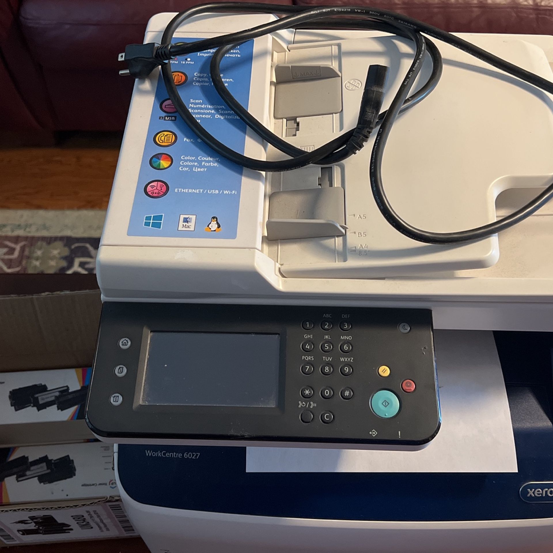 Xerox Workcentre 6027 Color All In One Laser Printer For Parts