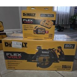 DeWALT DCS577B 60V 7-1/4-Inch Worm Drive Style Circular Saw - 9ah Battery Fast Charger
