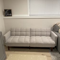 Grey Sofa Futon Couch 