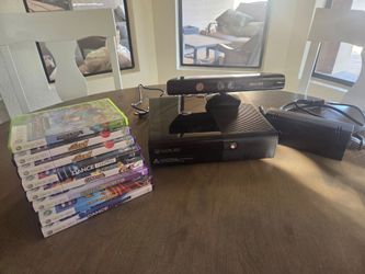 XBOX 360 with Kinect and 7 Games - $70