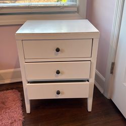 Three drawer side table